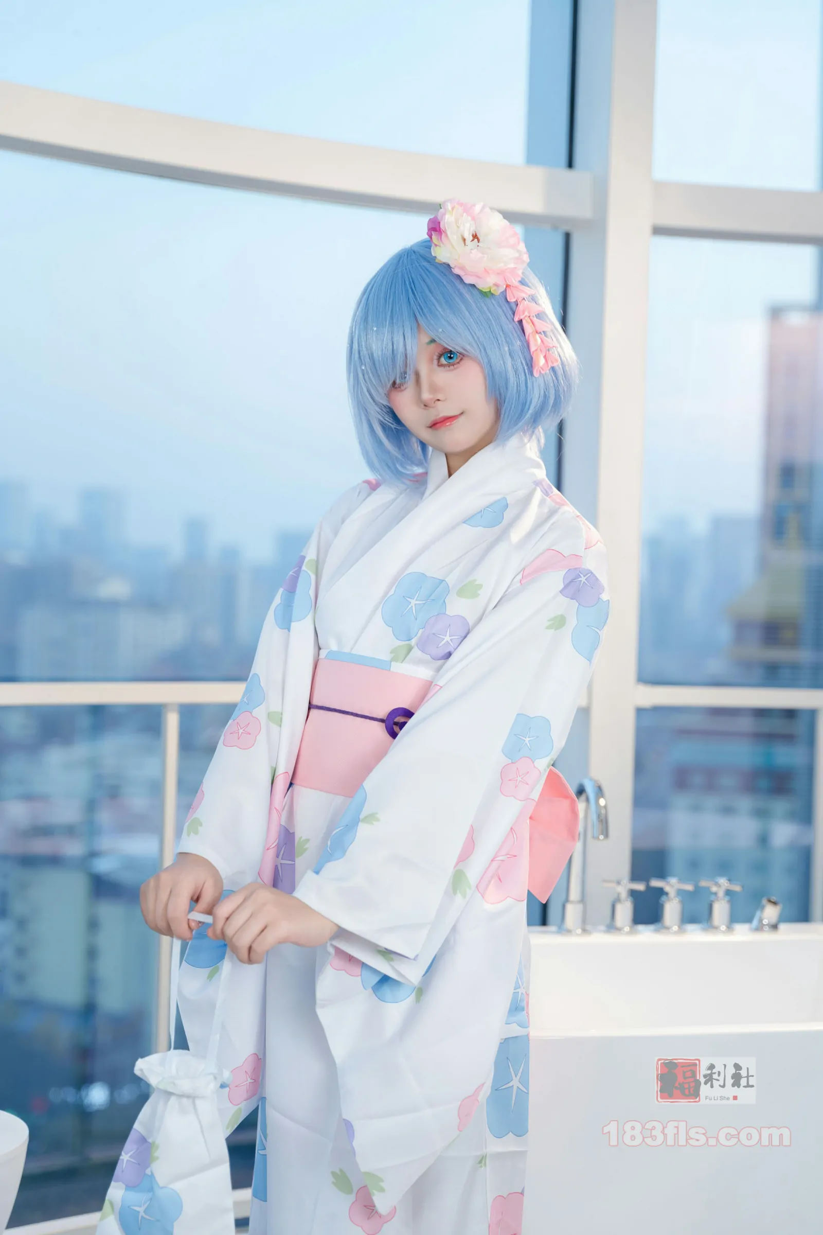小羊不吃草 - 从零开始的异世界生活-蕾姆和服-第3张图片-宅男套图吧